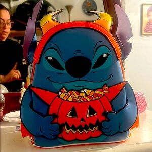 Disney Blue and Orange Halloween mini backpack loungefly